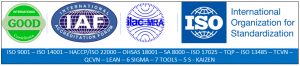 Chứng chỉ ISO 9001 công nhận quốc tế của IAF